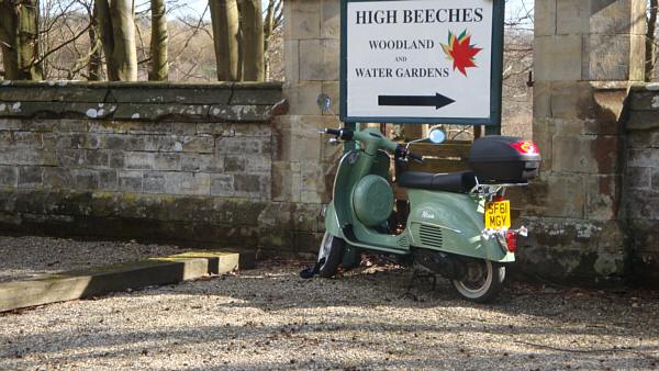 Dave Parker visits High Beeches garden on a classically styled Neco Abruzzi scooter